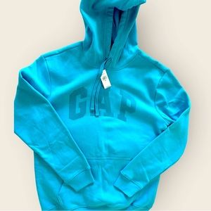 NWT GAP sweatshirt in a bright aqua blue SZ XS